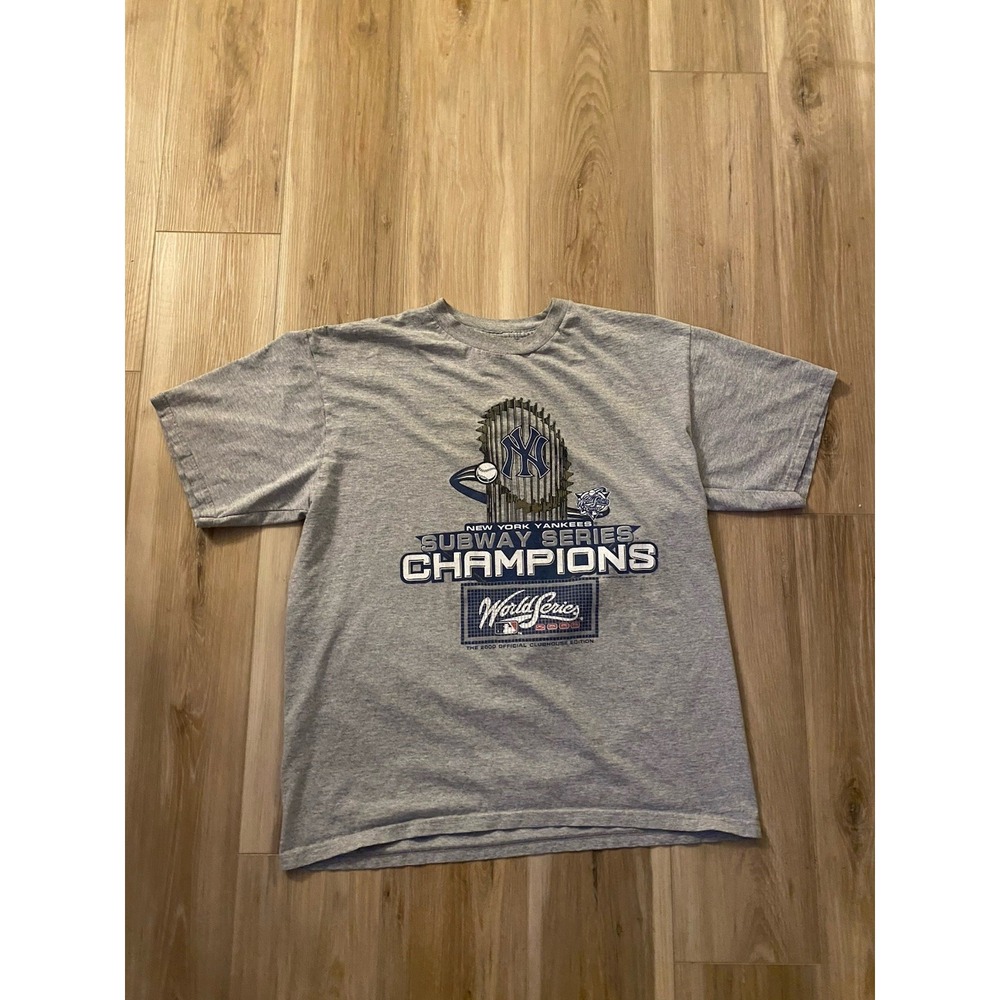 Vintage New York Yankees Shirt Mens XL Lee Sport MLB Subway Series 2000 Gray
